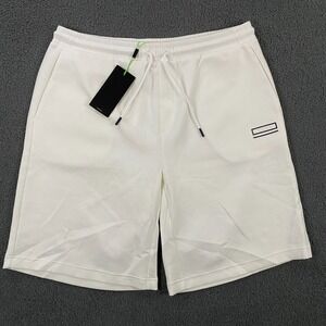 Hugo Boss Woven Sweat Shorts Mens 2XL Drawstring Casual Workout Gym White NEW
